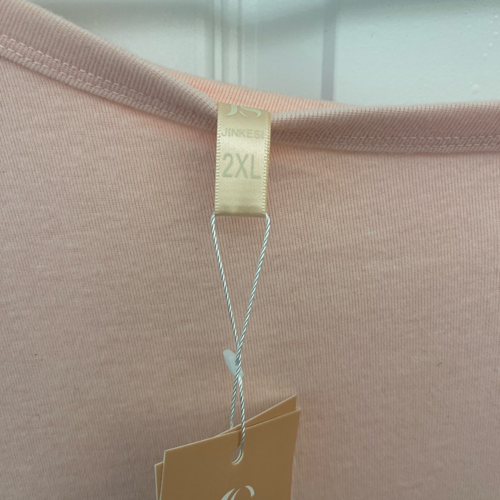 Jinkesi Pink Off The Shoulder / Cold Shoulder Long Sleeve Sweater, Size 2X , NWT - Picture 5 of 13
